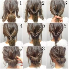 Messy Updo Tutorial, 5 Minute Hairstyles, Morning Hair, Peinados Fáciles Para Cabello Corto, Work Hairstyles, Penteado Cabelo Curto, Hair Photo, Hair Dos