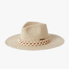 O'Neill Women's cowboy hat 4" Brim x 4" Crown Beaded band detail at brim Open stitch brim 100% Straw Adjustable Cream Panama Hat For Rodeo, Braided Fedora Sun Hat For Rodeo, Casual Woven Fedora For Rodeo, Braided Fedora With Curved Brim For Rodeo, Western Braided Hat Bands For Spring, Curved Brim Braided Fedora For Rodeo, Adjustable Cream Sun Hat For Rodeo, Cream Casual Sun Hat For Rodeo, Western Cream Hat Bands For Beach