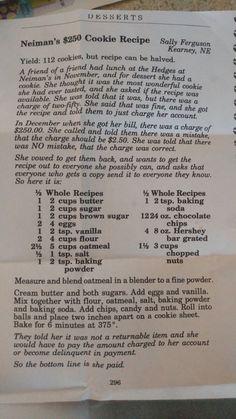 an old recipe paper with instructions on it