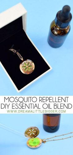 Keep mosquitoes away without a greasy spray. This custom mosquito repellent essential oil blend is easy to make and works perfectly in an essential oil pendant. This pretty mosquito repelling necklace is functional and gorgeous! Mosquito Repellent Essential Oils, Repellent Diy, Diy Mosquito Repellent, Mosquito Repelling, Are Essential Oils Safe, Diy Essentials, Essential Oils Gifts, Diy Products