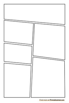 the four paneled paper is shown in black and white, with one side missing