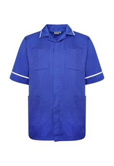 The Men's Healthcare Tunic NCMT offers superior comfort with a revere collar design and two waterproof-lined breast pockets. Professional and practical with a tailored fit, this tunic is perfect for healthcare environments. For the NHS uniform colour guide please click here 195gsm Revere collar Two breast pockets with waterproof lining in each pocket Tow lower hip pockets with waterproof lining in the left pocket and key loop in the right pocket Concealed open ended zip, with press stud Action b Work Trousers Mens, Mens Tunic, Work Trousers Women, Coveralls Mens, Mens Suit Trousers, Security Shirt, Work Polo Shirts, Colour Guide, Mens Work Shirts