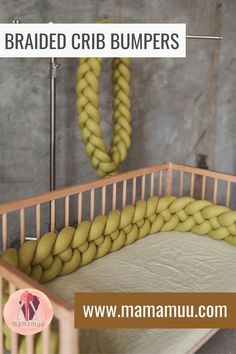 there is a crib that has been made out of rope