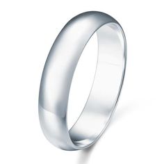 a white gold wedding ring on a white background