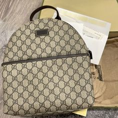 Gucci Back Pack 100% Brand New With Receipt Kids And Older Useful Kids Bag Gucci, Kids Gucci Bag, Designer Gucci Silver Bag, Designer Silver Gucci Bags, Gucci Bags, Gucci Bag, Tap, Bag Lady, Backpacks