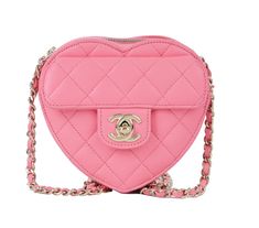 Chanel 22S Pink Small Runway Heart Quilted Flap Chain Shoulder Crossbody Bag ********** Chanel ********** Brand: Chanel Size: Small (5 x 4.5 x 2.5) Name: Heart Clutch With Chain Color: Pink Style: Crossbody / Shoulder Bag Style #: AP2784 B08163 NH261 Collection: 22S Material: Lambskin Leather  CC turnlock closure flap front pocket Gold hardware Quilted stitch classic Pink lambskin leather material Single chain crossbody / shoulder strap Zip around closure Inside pink lining SOLD OUT WORLDWIDE 100% Authentic or your money back  Brand new with tags, dust bag and box, full setGreat gift I ship worldwide Any other questions just ask, I will be happy to answer them Luxury Heart-shaped Shoulder Bag For Gift, Luxury Heart-shaped Shoulder Bag As Gift, Luxury Heart-shaped Shoulder Bag, Luxury Bags For Valentine's Day, Heart Clutch, Chanel Brand, Bag Chanel, Chanel Shoulder Bag, Heart Bag