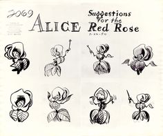 an old school tattoo design for alice and the red rose