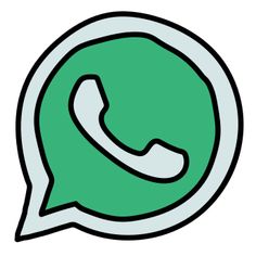 a green and white phone with the words whatsapp on it