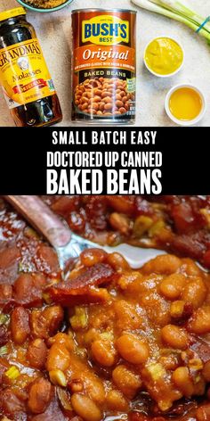 small batch easy doctored up canned baked beans