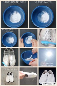 how to make white tennis shoes with baking soda step - by - step instructions and pictures