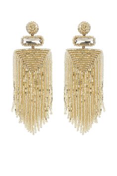 Discover Deepa Gurnani's unique and distinctive handmade luxury jewelry accessories. Deepa Gurnani, Light Weight Jewelry, Beaded Tassel Earrings, Earrings Design, Handmade Earrings Beaded, Handmade Brass, Beaded Fringe, Beaded Tassels, Fringe Earrings