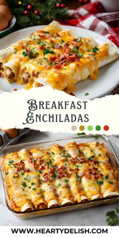 breakfast enchiladas are an easy and delicious way to start the day off right