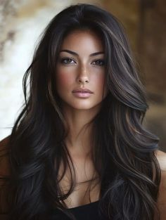 Dark Hair Color, Rambut Brunette, Long Face Shapes, Dark Brunette Hair, Head Crown, Rich Brunette