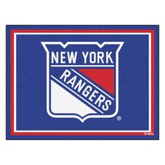 the new york rangers rug is shown