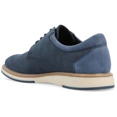 The Hodges derby from Vance Co. is the perfect shoe to take you from work to the weekend. Their 12 mm Tru Comfort Foam� massaging insole and vegan leather will keep you comfy on long days. The lace-up closure durable rubber outsole cushioned collar and round toe will add the perfect detail to give you the effect of casual yet formal. Blue Dress Shoes, Shoes Blue, Dress Shoe, Perfect Shoes, The Weekend, Derby, Vegan Leather, Dress Shoes, Faux Leather