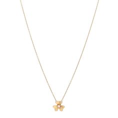 This is an authentic VAN CLEEF & ARPELS 18K Yellow Gold Diamond Mini Frivole Pendant Necklace. The necklace is crafted of 18-karat yellow gold and features a flower motif pendant set with a single round brilliant cut diamond, weighing approximately .06 carat. Van Cleef Flower Necklace, Van Cleef Frivole, Gold Vans, Van Cleef And Arpels Jewelry, Wishlist 2024, Authentic Vans, Sweet Necklace, Van Cleef And Arpels, Flower Motif