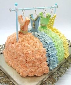 there is a cake that has been made to look like a ballerina's dress