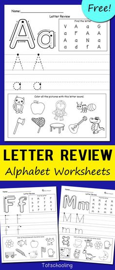 the alphabet worksheet for kids to practice their handwriting and writing skills, including letter recognition