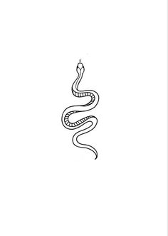 a black and white drawing of a snake