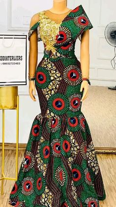 Ankara Long Gown, Ankara Long Gown Styles, Long African Dresses, African Prom Dresses, African Print Dress Ankara, Ankara Gown, Best African Dresses, African Dresses Modern, Afrikaanse Mode