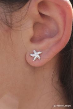 Silver Zircon Starfish Earrings Elegant Sterling Silver Sea Star Jewelry Small Sparkly Stud Earring Gift for Women Teens Girls Comfort Studs https://etsy.me/3NQYhJH #silver #birthday #starfish #beachnecklace #beachtropical #zircon #women #stone #silverstuds #minimalist Starfish Jewelry, Shiny Earrings, Oval Jewelry, Silver Sea, Starfish Earrings, Minimalist Studs, Earring Gift, Classic Earrings, Sparkly Earrings