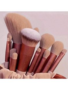 13 PCS/Lot Makeup Brushes Set Eye Shadow Foundation Women Cosmetic Powder Blush Blending Beauty Make Up Tool Khaki    Synthetic Fiber     Beauty Tools, size features are:Bust: ,Length: ,Sleeve Length: Round Face Makeup, Carnival Makeup, Makeup For Hazel Eyes, Makeup Brush Set Professional, Beauty Make-up, Neutral Makeup, Kids Makeup, Skull Makeup, Professional Makeup Brushes