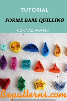 the instructions for how to make forme base quilling