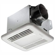 a bathroom exhaust fan with a light on it's side and a white background