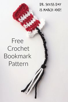 a crocheted bookmark with the title free crochet bookmark pattern