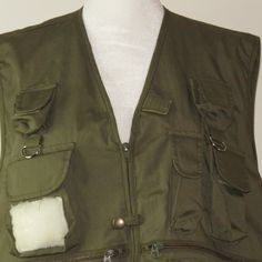 Nwot Winona Multi-Pockets Inside & Outside Fishing Hunting Vest Jacket Size M (C421) Khaki Winter Vest With Pockets, Khaki Military Vest With Pockets, Fall Outdoor Vest With Pockets, Outdoor Cotton Utility Jacket With Pockets, Khaki Outerwear With Side Pockets For Outdoor, Military Vest With Multiple Pockets For Winter, Utility Vest With Pockets For Outdoor, Military Style Outerwear With Pockets For Outdoor, Khaki Utility Vest With Pockets