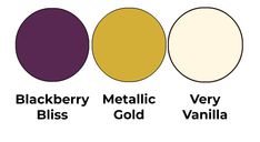 four different shades of yellow, purple, and white are labeled in the same color scheme