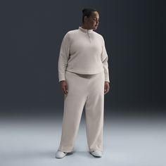 Grounded in style, comfort and versatility, meet our take on luxury loungewear. Textured fleece makes these high-waisted pants cozy enough to wear around the house yet elevated enough to wear out in the city. Meanwhile, extra room throughout the legs lets you relax to the max. Nike Sweatpants For Winter Loungewear, Nike Sweatpants With Elastic Waistband For Loungewear, Beige Athleisure Activewear For Loungewear, Nike Sweatpants For Loungewear In Fall, Nike Sweatpants For Fall Loungewear, Nike Relaxed Fit Bottoms For Lounging, Nike Athleisure Pants For Loungewear, Comfortable Nike Lounging Bottoms, Beige Ribbed Waistband Sweatpants For Loungewear