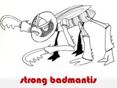 an image of a cartoon character with the caption strong badmanis on it