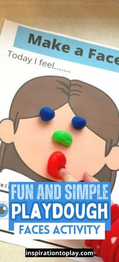 Get your Free Playdough Face Mats to Help your toddler learn emotions and feelings. You can help them explore playing with Playdough and learn to identify feelings. Playdough Activities, Different Emotions, Simple Invitation, Baby Learning