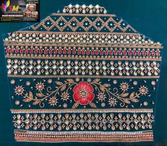 Latest Maggam Work Blouses, Magam Work Designs, Blue Blouse Designs, Kids Lehenga, Heavy Work