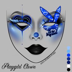 eg.makeupart • 599 likes eg.makeupart Playgirl clown ✨💜💙♥️ Follow @eg.makeupart to see more looks! 😍 #cutemakeup #makeup #makeuplooks #makeupideas #makeupinspiration #makeupinspo #inspomakeup #hearts #heartmakeup #clown #clownmakeup #y2kmakeup #blue #bluemakeup #gangster #gangsta #gangstermakeup #clown #clownmakeup #payasa #airbrush #y2kaesthetic #y2kmakeup 1w crochetqueenb 😍😍🔥 1dReply mua_shanabanana Ahhhh cute! 1dReply pnwtck @makeupbyliws 4dReply odaliska_laartista24 @playb Face Paint Looks, Trippy Makeup, Clown Looks, Imvu Makeup, Masquerade Mask Makeup, Gothic Eye Makeup