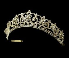 a tiara is shown against a black background