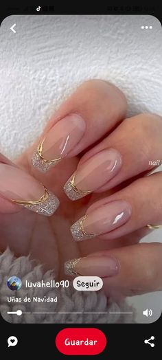 Anniversary Nails, Champagne Nails, Wedding Nails Bridesmaid, Silver Nail Designs, Bridesmaids Nails, Nails Bridesmaid, Nails Summer Nails, Nagellack Trends, Gold Nail Designs