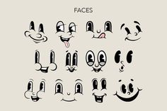 cartoon faces with different expressions and shapes for each character in the video game, mickey mouse