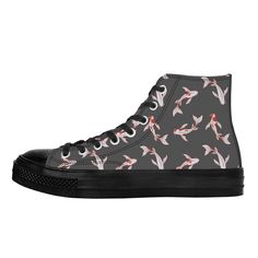 Shōwa Sanshoku Koi Grey High Tops Shoes for $79.99 *************************************** Shōwa Sanshoku Koi Grey High Tops Shoes *************************************** Get ready to make a splash with these stylish and unique koi fish high tops. Featuring a bold and colorful design inspired by the iconic koi fish, these shoes are a must-have for anyone looking to add some flair to their wardrobe. Whether you're rocking them with jeans or a dress, these high tops are sure to turn heads. Mad High Tops Shoes, Manga Japan, Japanese History, White High Tops, History Book, Japan Design, High Top Shoes, Colorful Design, Koi Fish