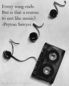 an old cassette player with the caption every song ends but is that reason to not like music?