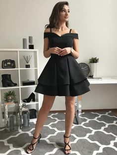 Silhouette:?A Line Waist: Natural Fabric:?Satin Shown Color:?Black Built-In Bra: Yes Mini Homecoming Dresses, Short Homecoming Dresses, Satin Short, Dress Homecoming, Short Prom Dress, Short Prom, Homecoming Dresses Short, Homecoming Dress, Dress 100