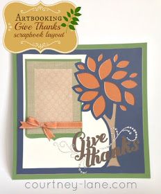 a close up of a card with an orange tree