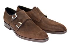 Style: 5235HS-Brown Luxurious Suede slip-on Double Monkstrap Shoe from the Corrente collection, featuring Gunmetal Buckle closures, a clean welt, and a Comfort Rubber Sole! This style fits both medium and wide feet. Masculine Clothing, Double Monk Strap Shoes, Cordovan Shoes, Double Monk Strap, Monk Strap Shoes, Belt Brown, Boot Style, Suede Belt, Black Suede Boots