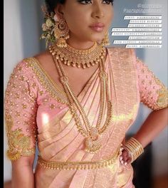 Exclusive Blouse Designs, Pink Blouse Designs, Monsoon Wedding, Diy Belt For Dresses, Baby Jewellery, Engagement Saree, Diy Belt, Mirror Work Blouse Design, Bridal Sarees South Indian