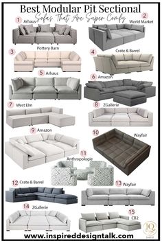 the different types of sectional sofas and loveseats for living room or bedroom