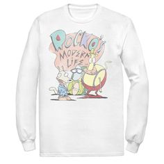 Show your love for the absurd Nickelodeon cartoon Rocko's Modern Life with this long sleeve tee! Show your love for the absurd Nickelodeon cartoon Rocko's Modern Life with this long sleeve tee! Long sleeves Crewneck FABRIC & CARE Cotton Machine wash Imported Size: XL. Color: White. Gender: male. Age Group: adult. Pattern: Graphic. Astray Red Frame, Rocko's Modern Life, Group Logo, Nickelodeon Cartoons, Hey Arnold, Modern Life, Pattern Graphic, Nickelodeon, Long Sleeve Tee