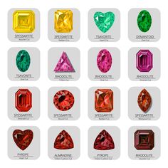 an image of different colored gems