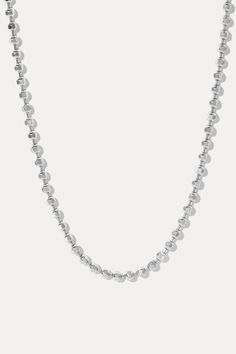 An MF favorite, the London is a 3mm diamond cut beaded chain that can be worn on it's own or to complete any look! Sterling silver 3mm beads Available in 2 lengths London Necklace, The London, Diamond Cut, Beaded Chain, Silver Necklaces, Diamond Cuts, Jewelry Collection, Fashion Jewelry, Plating