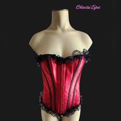 New Without Tags. Beautiful Design And Great Quality. Ideal For Casual Or Costume Style. Lace Corset Tops / Waist Trainer / Lingerie Corset / Bustier Top Red Color Size M All Details In Pictures. Feel Free To Ask Any Questions Reasonable Offers Welcome Red Underwire Corset For Party, Red Lace Corset For Party, Red Underwire Party Corset, Red Lace Party Corset, Fitted Red Corset With Boning, Red And Black Corset Top, Red Fitted Corset With Built-in Bra, Fitted Red Corset With Built-in Bra, Red Sleeveless Corset With Built-in Bra